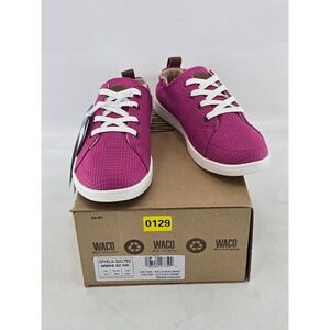 Waco Shoe Co. Ophelia Quilted Women's Size 6W Cactus Flower Pink Sneakers - NEW